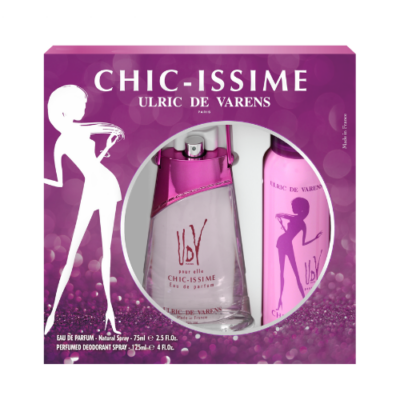 Ulric De Varens Coffret Pour Elle Chicissime – (Edp 75ml + Deo 125ml) - Grays Home Delivery